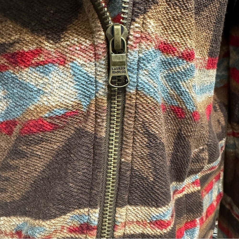 Lauren Ralph Lauren‎ Tribal Sherpa Collared Jacket Sz L - Picture 9 of 9
